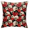 Halloween Horror Pumpkin Bat Print Pattern Cushion Cover Home Living Room Sofa Decoration Polyester Zipper Pillow