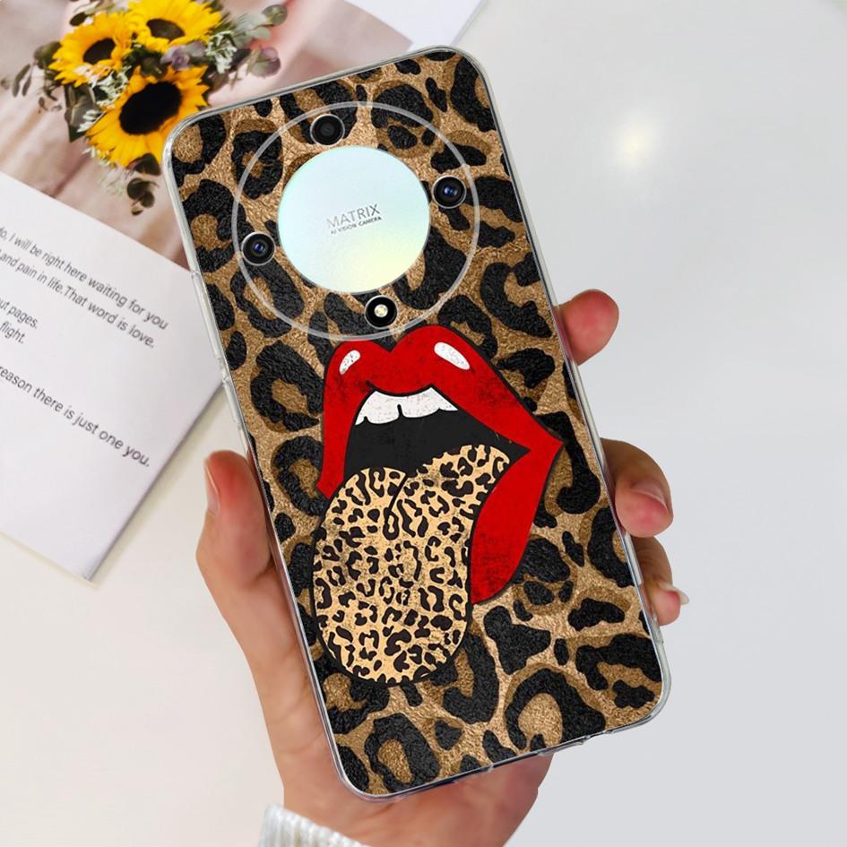 For Honor X9b 5G Case ALI-NX1 Popular Flower Soft Clear Silicon TPU Cover For Honor X9a RMO-NX1 HonorX9 ANY-NX1 Shockproof Funda