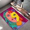 Colorful Abstract Dual Face Design Rug Non-slip Rug Suitable for Living Room and Bedroom Sofas