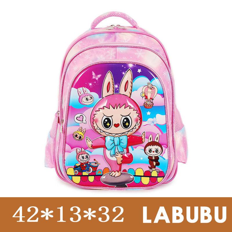Labubu School Bag Cartoon School Bag Cute 16 Inch Large Capacity 3D Hard Shell School Bag Backpack