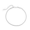 Women Girls Barefoot Ankle Jewelry 14K Gold Plated Summer Beach Gift Waterproof Stainless Steel Twist Rope Anklet Foot Bracelet
