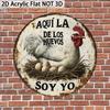 1pc Spanish Style Metal Wall Art Rustic Vintage Decor for Indoor Outdoor Chicken Lover Gift