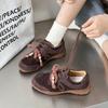 Plush toy German training shoes women's autumn new retro fringed beaded thin-soled sports and leisure shoes women