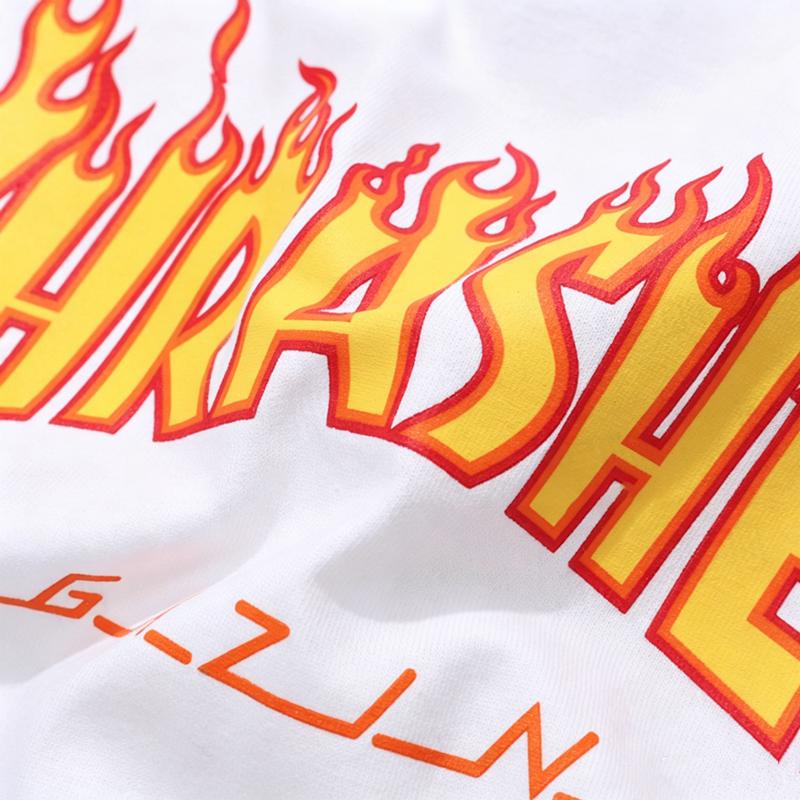 2013 Summer Thrasher Skateboard Magazine Letter Print T-Shirt Men Women Oversized Cotton Short Sleeve Casual Streetwear Tee Top
