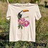 Vintage Tukan Shirt, Tropisches Botanisches Vogel Tee, Exotisches Floral Comfort Colors Top, Sommerurlaub Dschungel Kleidung, Geschenk für Naturfreunde
