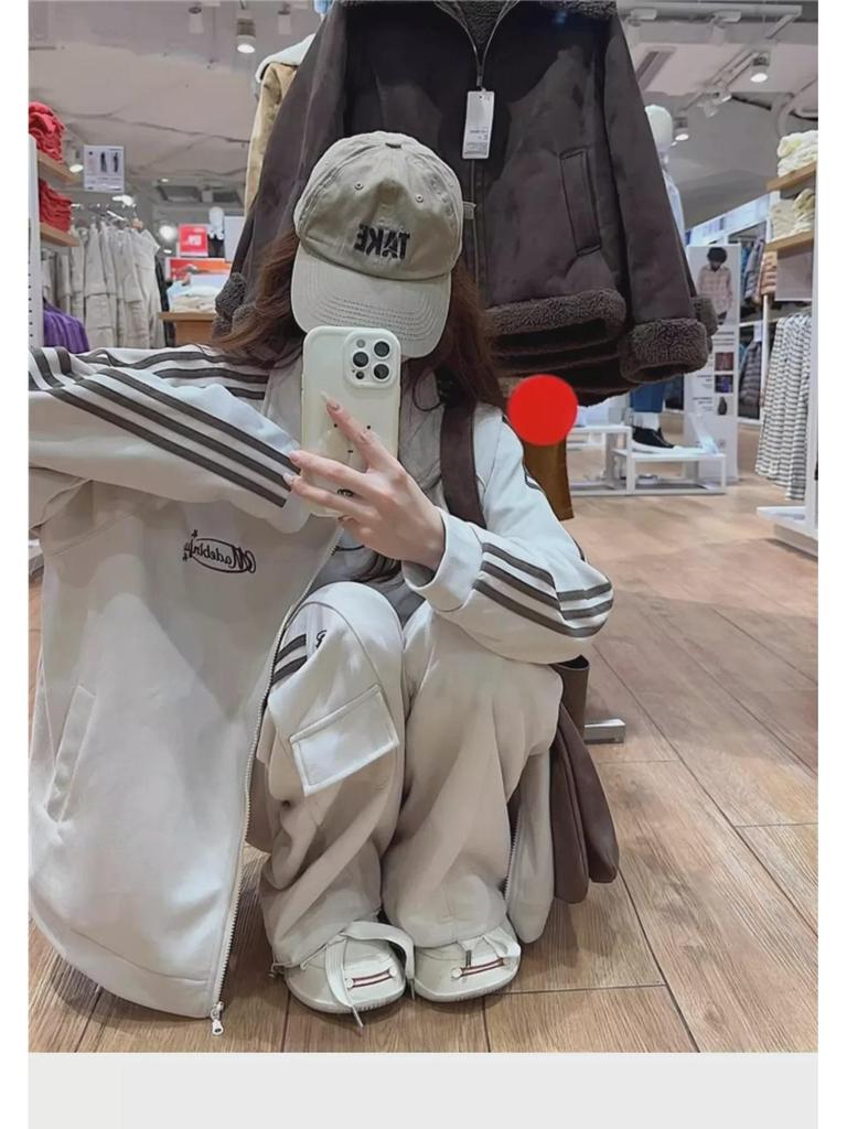 Plus Size Autumn Fashion Sweater & Casual Sports Two-Piece Set for Women (Fits 200-300 Lbs)