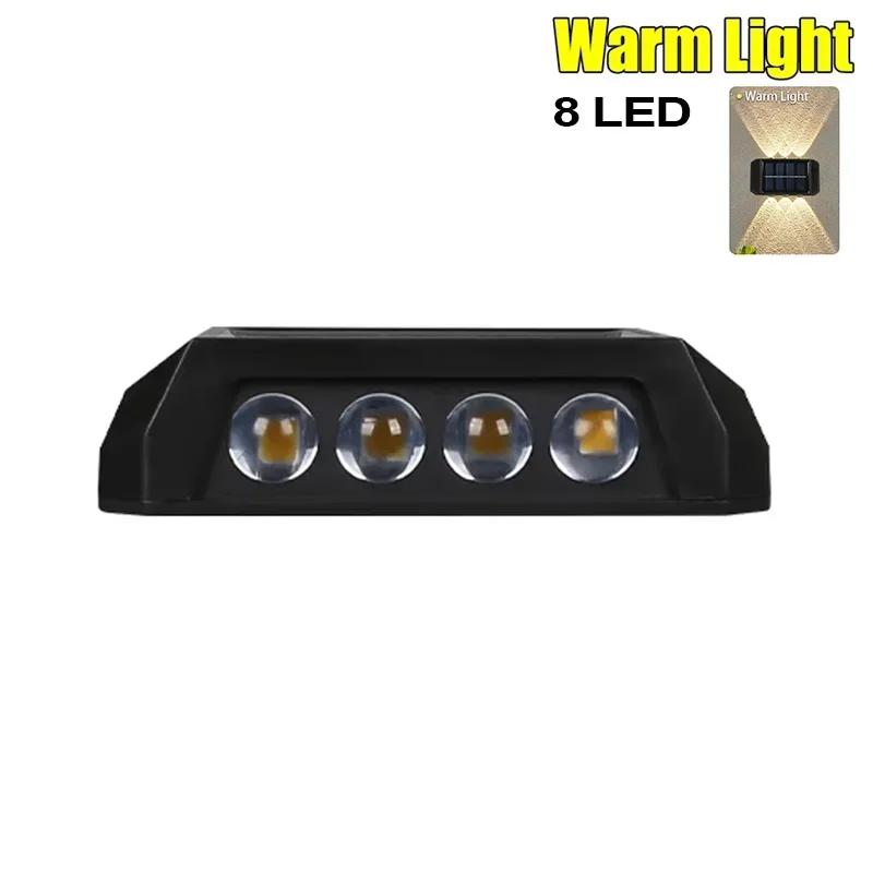 Solar LED Outdoor Wall Light Waterproof Dusk To Dawn Fence Lamp for Garden Yard Porch Pathway Up and Down Luminous Lighting