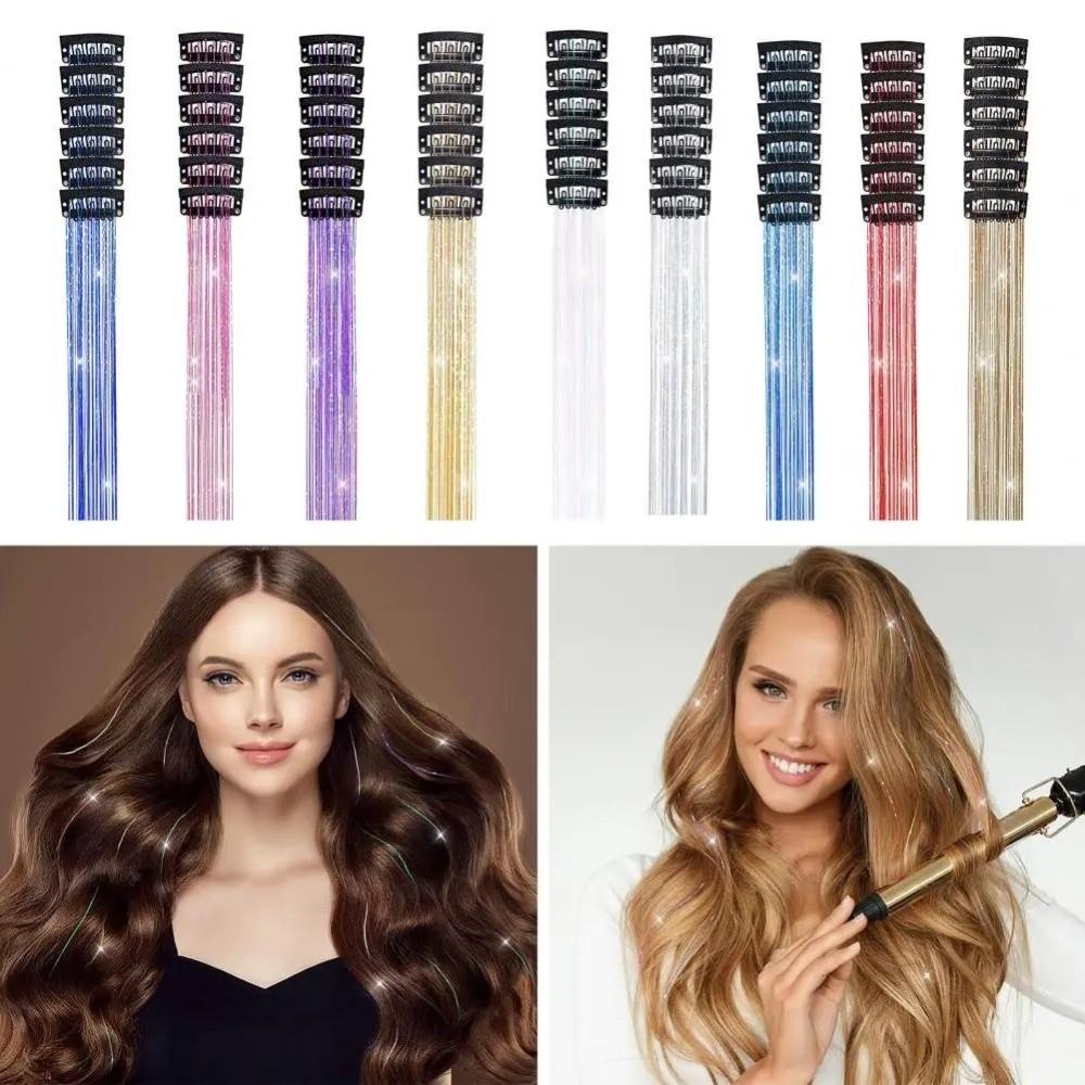 Highlights Clip Clip in Hair Extensions Colored Fairy Hair Hair Highlights Synthetic Long Straight Hair Extension Clip