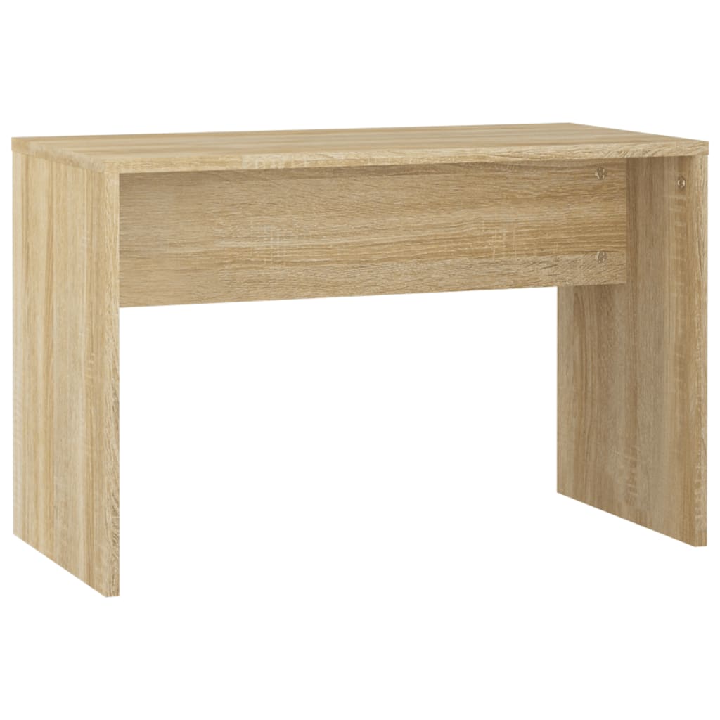 Vanity Table Set with LED Sonoma Oak Engineered Wood