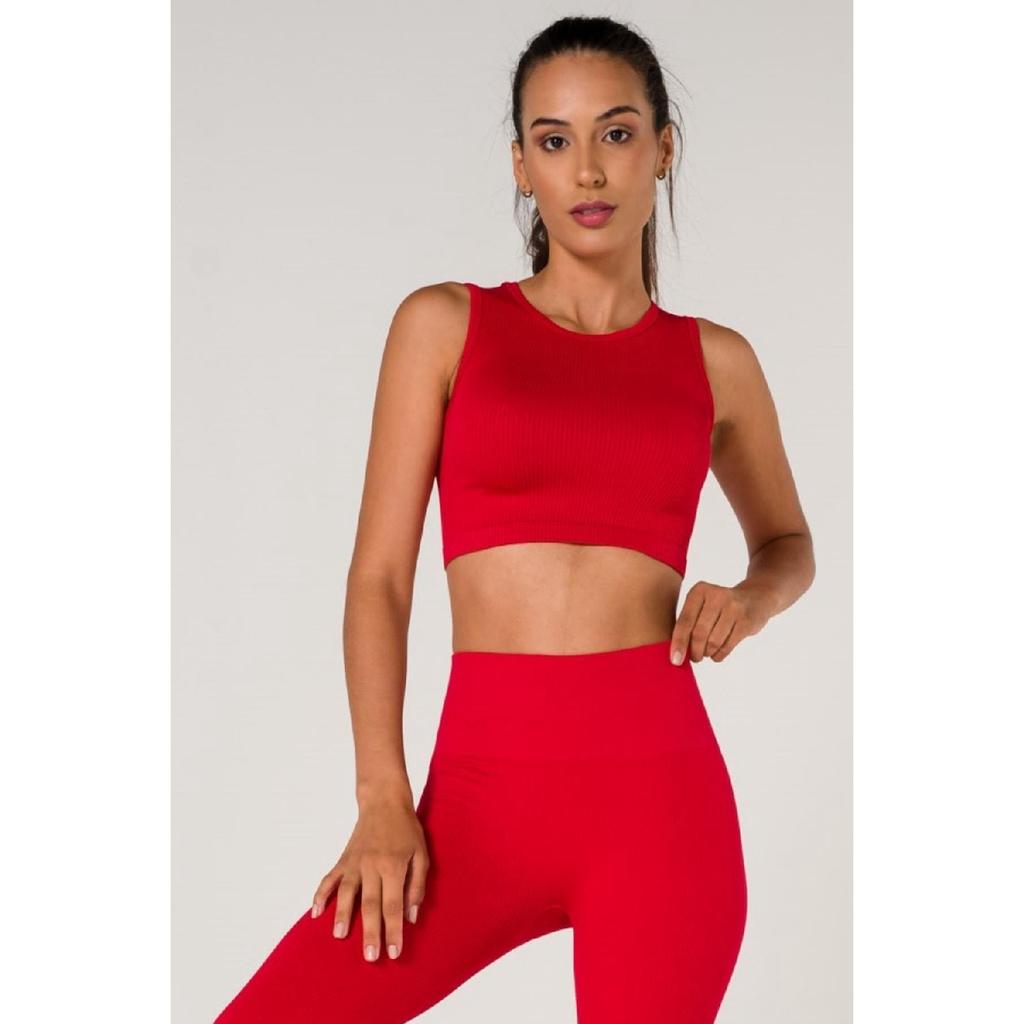 Nahtloser, gerippter Sport-BH