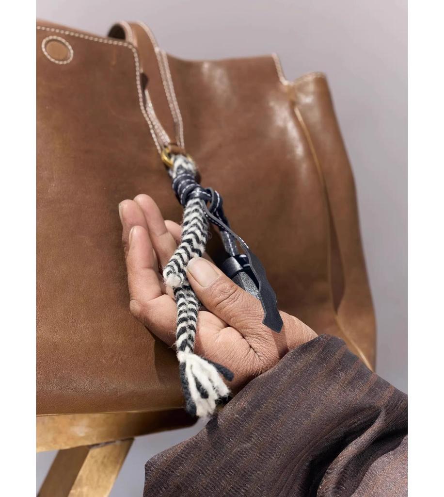 Songmont Tiger Tooth Woven Charm: Designer-Style Versatile Bag Accessory