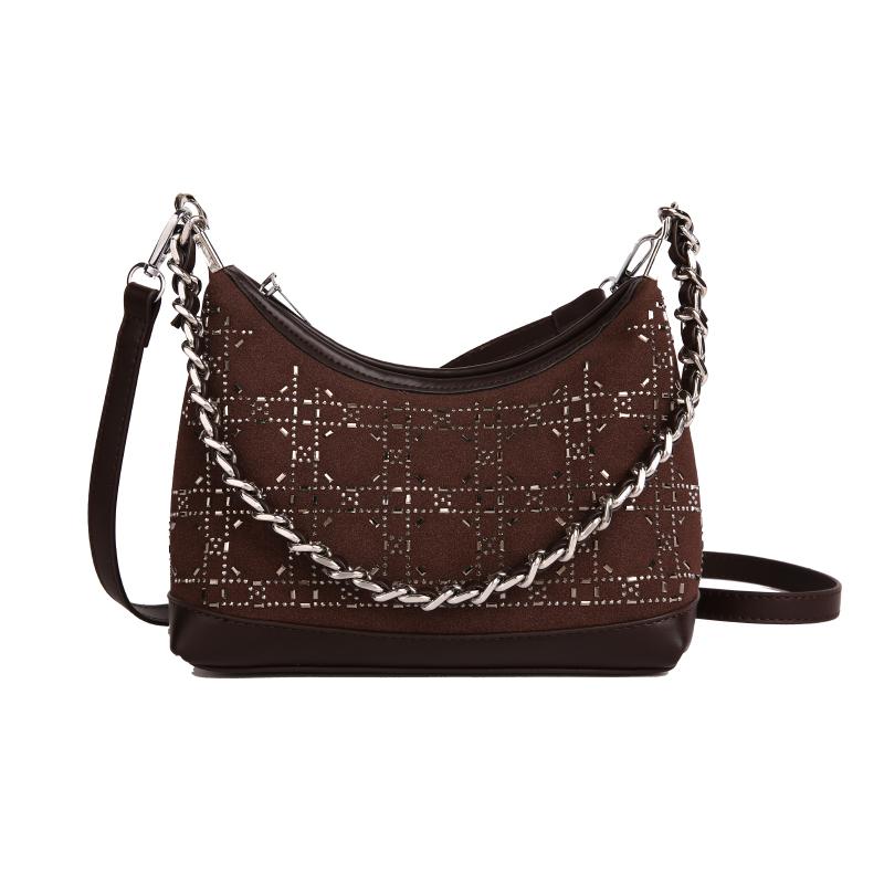 PU Solid Color Sewing Bost Autumn New Versatile 2026 Bags for Women CHAINS Large Capacity Commuting Crossbody Bags