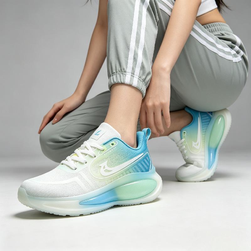 Zapatillas de Running para Mujer de Malla Degradada - Suela de Gelatina, Absorción de Impactos, Transpirables, Suela Blanda de Rebote, Estilo Casual de Moda