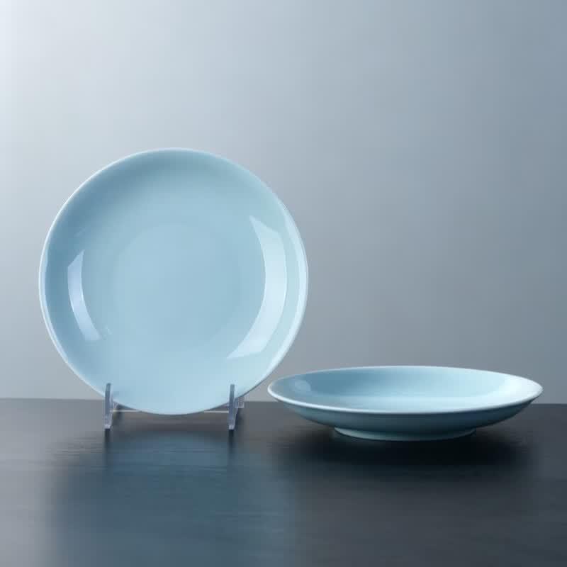 Jingdezhen Celadon Ceramic Dinner Plates (8-inch, 2-Pack)