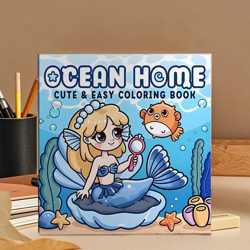 Cartoon Coloring Book Educational Doodles Book Cute Graffiti Painting Book  for Adults And Teens