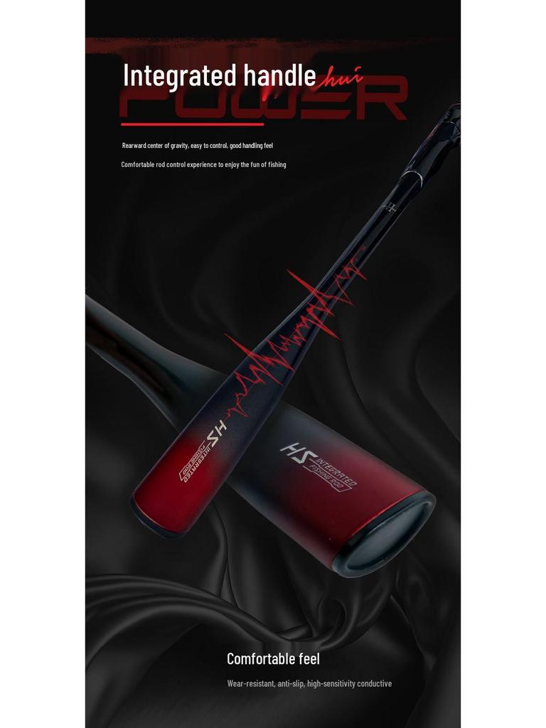 Guangwei Hao Shui Gen 2 Carbon ML Fast Action Freshwater Lure Rod with Long Cast Gun/Straight Handle for Bass Asp.