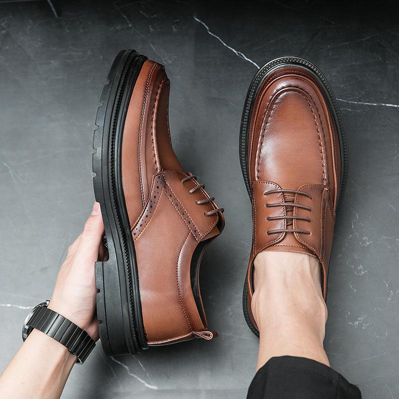 2024 Повседневные туфли из натуральной кожи Официальная обувь Новые мужские туфли Кожаные — фото 3