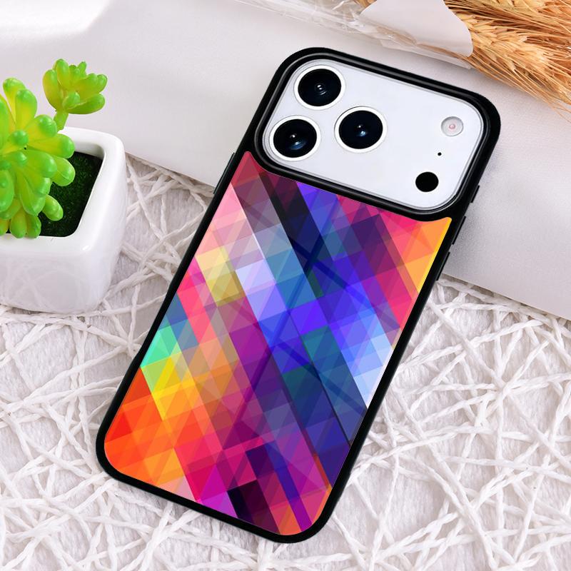 

Geometric Stripy Triangle Phone Case for iPhone 17 Air 16 15 11 12 14 13 Pro Max Shockproof Cover iPhone 13 Pro