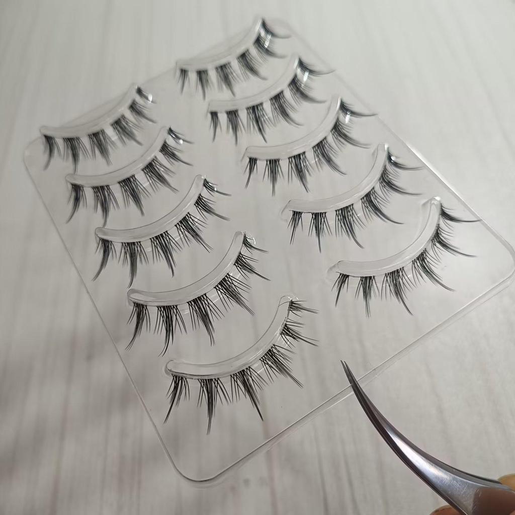Natural-Look Fairy False Eyelashes with Transparent Thin Stem