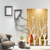 Large Tree Mirror Wall Stickers 3D Acrylic Leaves Decorative Sticker Removable Mural for TV Background Home Room Wall Decor