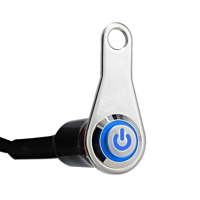 

Светодиодный переключатель для мотоцикла, водонепроницаемый 12 В, противотуманные фары, лампы для мотоцикла, кнопочный рожок синий