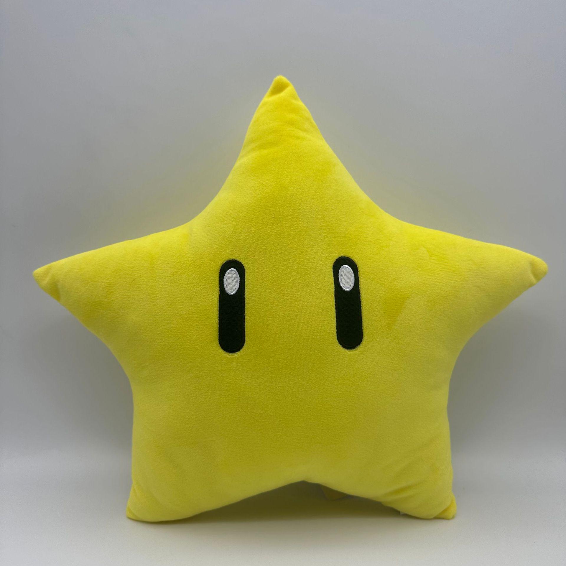 

Большая плюшевая кукла-подушка Марио в виде желтой звезды 30 см 30cm