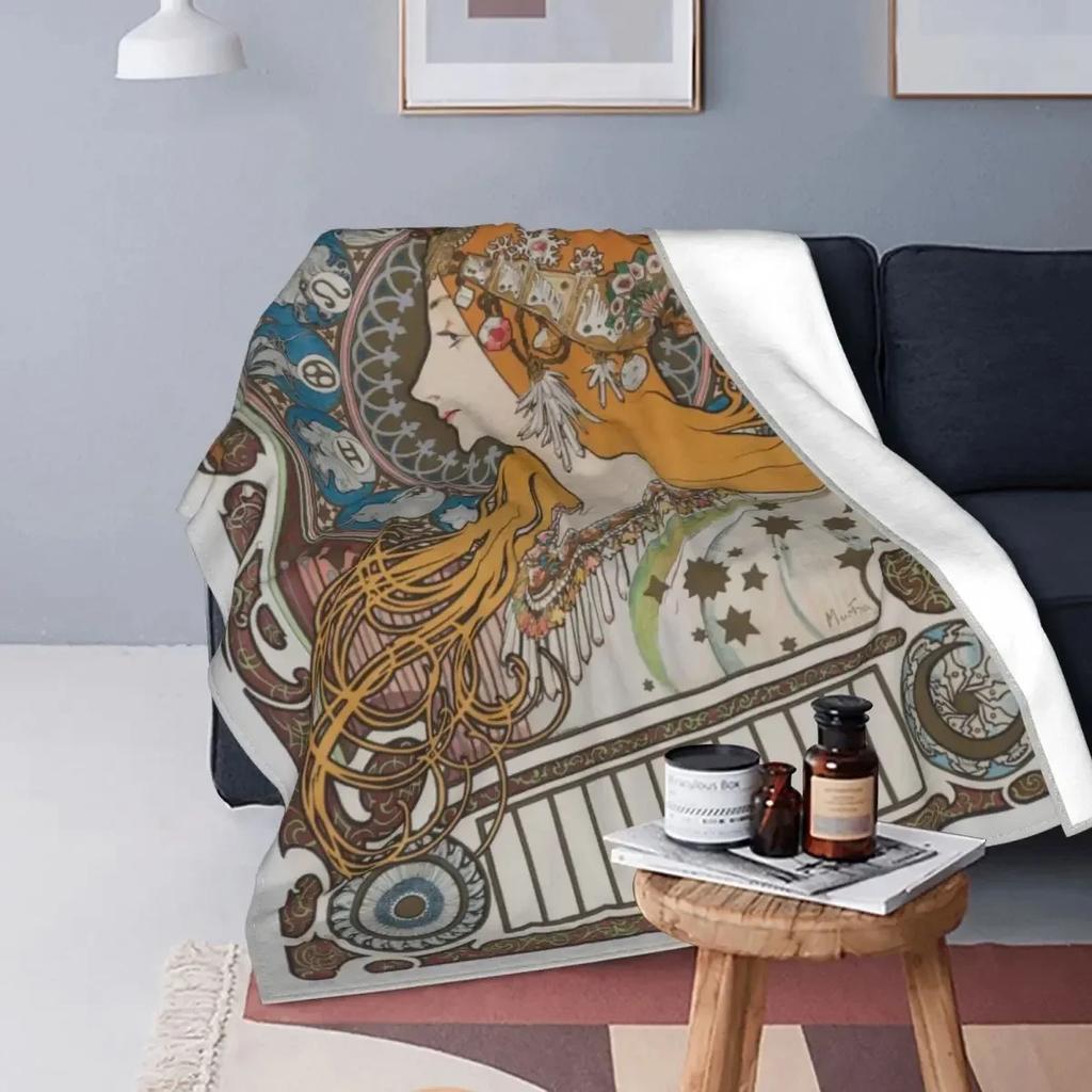 Renaissance Art Painting Blanket Medieval Vintage European Aesthetic Warm Comfortable Flannel Throw Blanket Art Women Blankets
