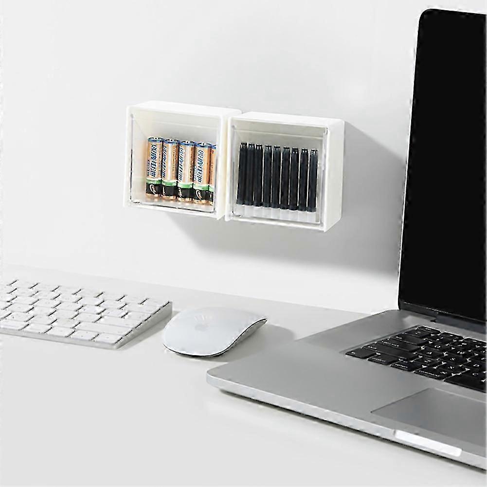Punch Free Wall Mounted Storage Box Transparent Dispenser