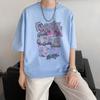 Unisexs Cotton Tshirts White 5XL Unisexs Oversized T Shirt Summer Casual Wear Letter Anime Print Tee Shirts for Unisex Male Clothes
