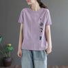 Short Sleeved Women's Summer Korean Round Neck Printed Geometric Large Loose Pullover Casual T-shirts Tops