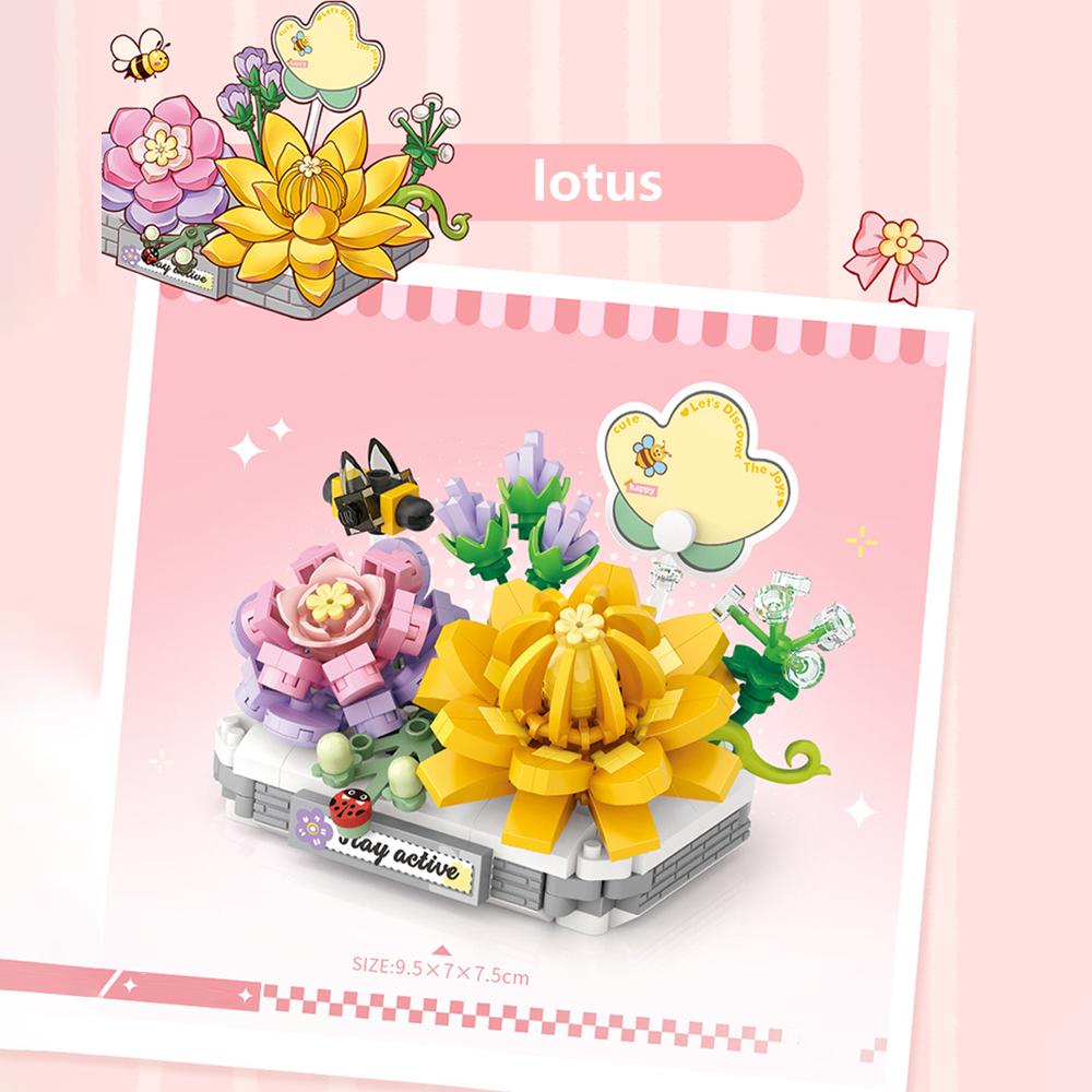 

Декоративные строительные блоки, имитирующие суккулентные растения, декоративные строительные блоки, модель кактуса и подснежника