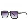 Retro 70s Square Pilot Sunglasses for Women Men Trendy Vintage Double Bridge Shades