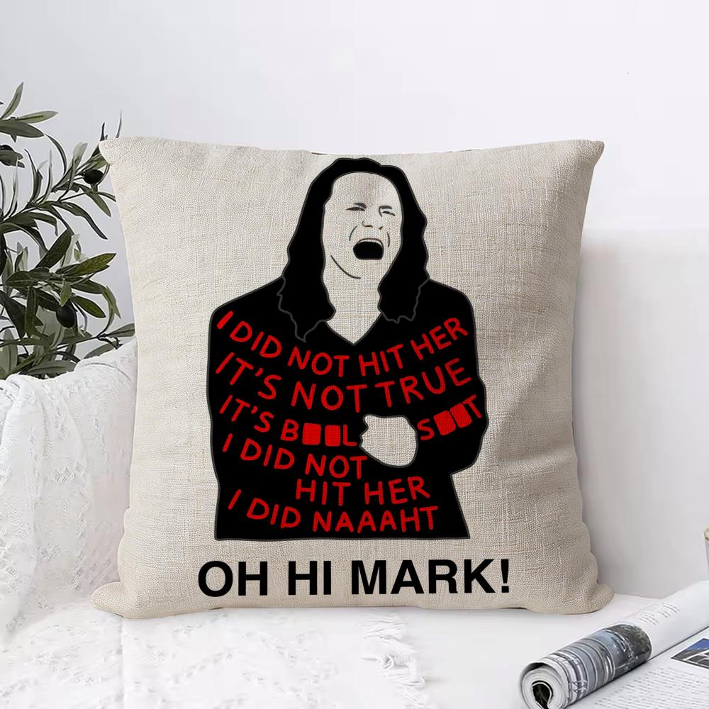 The Room TTommy Wiseau Cushion Cover Breathable Linen Pillow Cover SkinFriendly Home Decor Pillowcase with Hidden Zipper