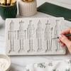 Notenkraker Siliconen Vorm Fondant Vormen Kerst Soldaat Patroon Xmas Hars Bakvormen Kleurrijk Taart Decor voor DIY Snoep Chocolade Koekje