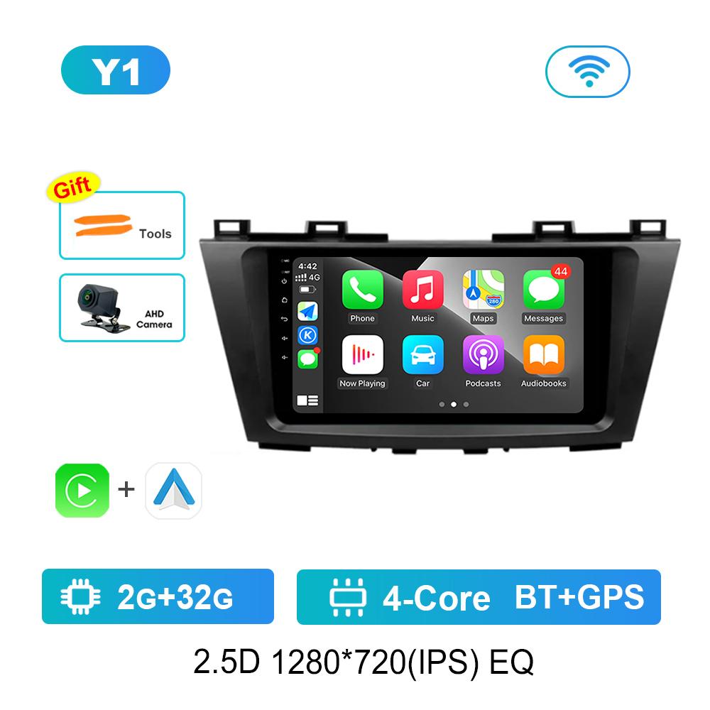 9 Inch for Mazda 5 3 CW 2010 - 2015 Car Audio Multimedia Player Android Head Unit DSP Stereo Carplay GPS Navi 4G+WiFi Bluetooth