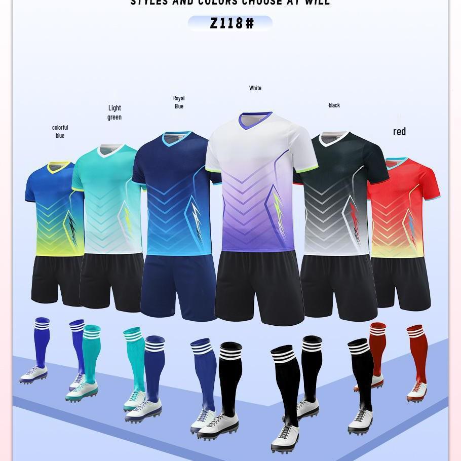 Quick-Dry Soccer Kit: Men's, Women's, Youth Team Training & Competition Short-Sleeve Jersey.