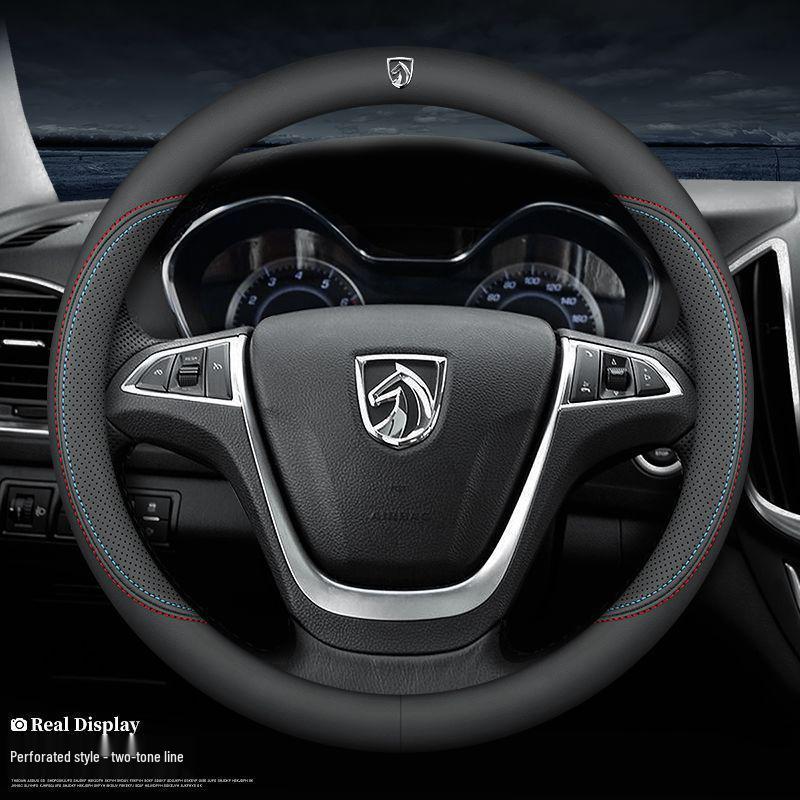 Universal Genuine Leather Anti-slip Steering Wheel Cover for Baojun Models