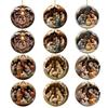 12pcs Wood Jesus Nativity Scene Pendant Christmas Tree Ornament The Birth Of Jesus Pendant Christian Navidad Decor New Year Gift