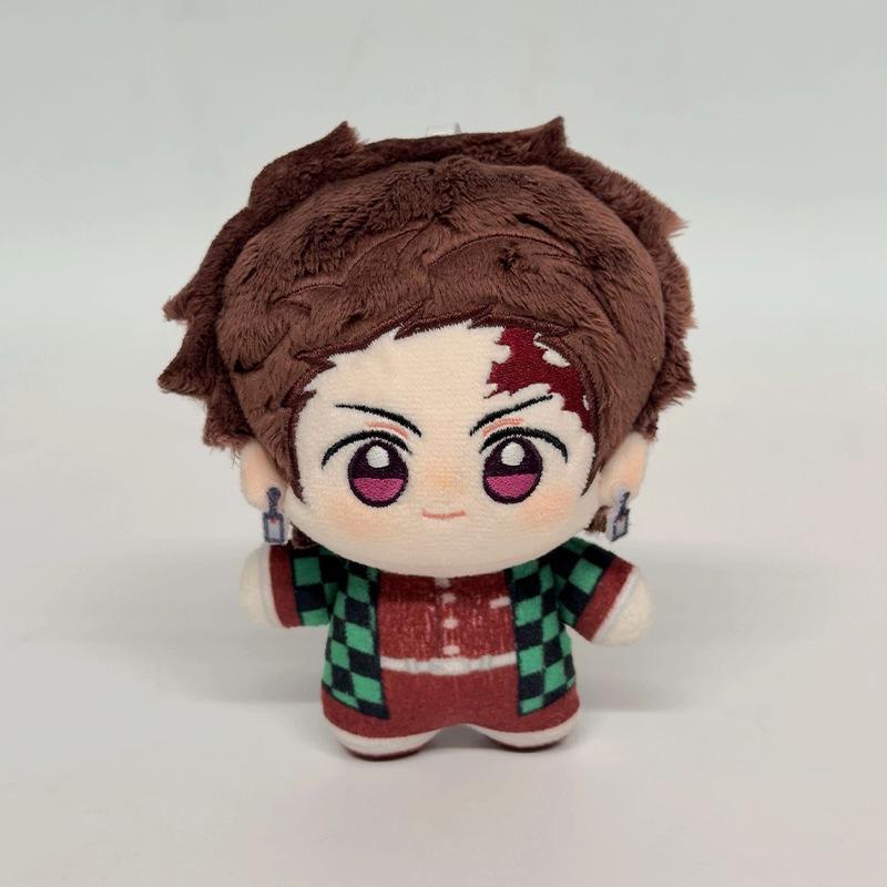 10cm Anime Demon Slayer Kimetsu No Yaiba Plush Kamado Tanjiro Agatsuma Zenitsu Hashibira Inosuke Tomioka Giyuu Pendant Doll Toys Cuddly Stuffed Fluffy
