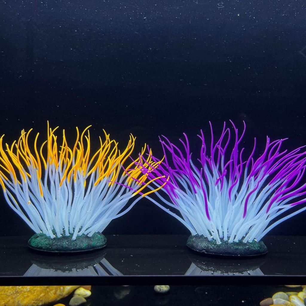 Luminous Aquarium Silicone Sea Anemone Decoration - Medium Size