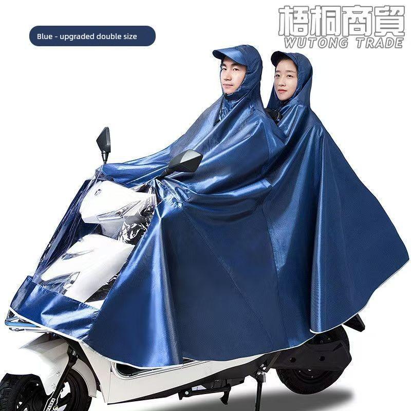 Oxford Style Thickened Adult Riding Double/Single Oversized Raincoat for Electric Bikes, Electric Scooters, and Motorcycles