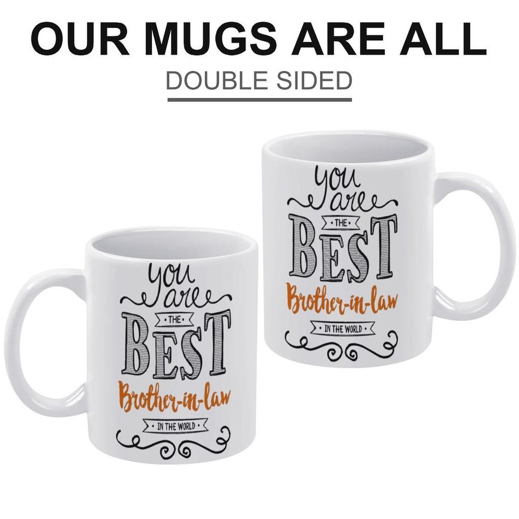 1pc 11oz White Ceramic Mug, Double-sided Funny Print, Modern Minimal Look, Comfortable Handle, Great Little Gift for Anyone