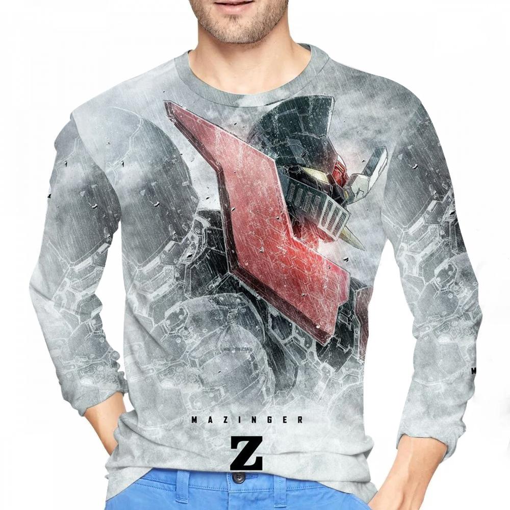 Mazinger Z Anime Robot 3D Print T-Shirt Men Women Casual Long Sleeve T Shirts Oversized Harajuku Male Tees Tops Man Clothing