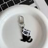 Cute Black Cat Enamel Keychain Creative Kitten Design Lightweight Key Ring for Handbag Decor Small Gift for Cat Enthusiasts