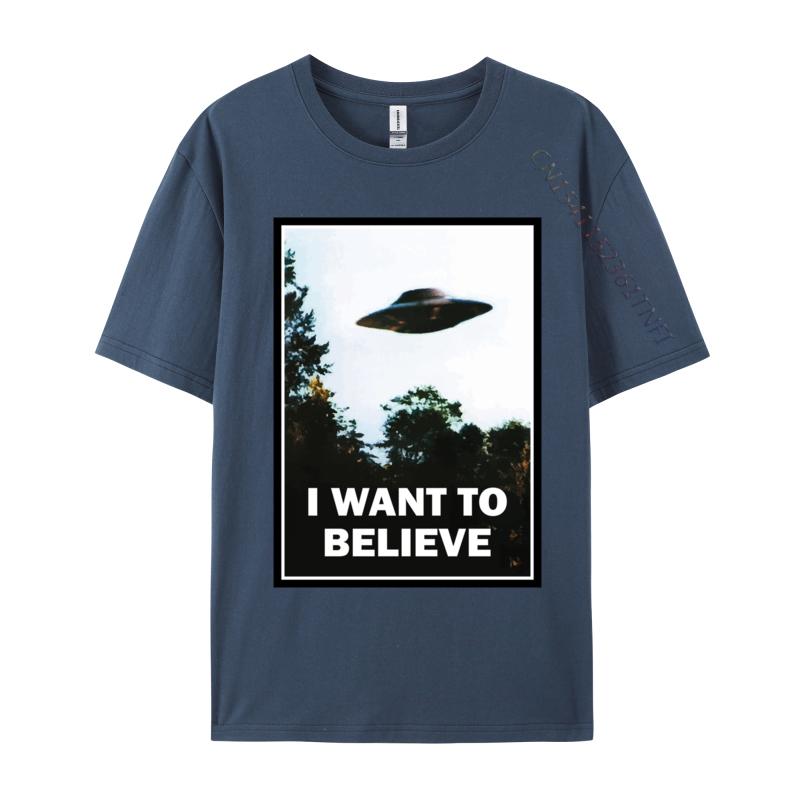 Unisex New TShirts We Want To Believe TShirt High Quality Autumn Cotton Tees Top TShirts Fall Drop Shipping