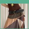 Cintura Larga in Ecopelle Stile Bohemien per Donna con Fibbia Metallica per Abiti Casual