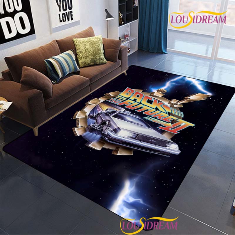 Back To The Future Carpet for Living Room Bedroom Rug Kitchen Kid Unslip Floor Mats Birthday Gift Photography Props Alfombra Rug