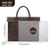 Men's Genuine Crazy Horse Leather Business Briefcase & Laptop Bag