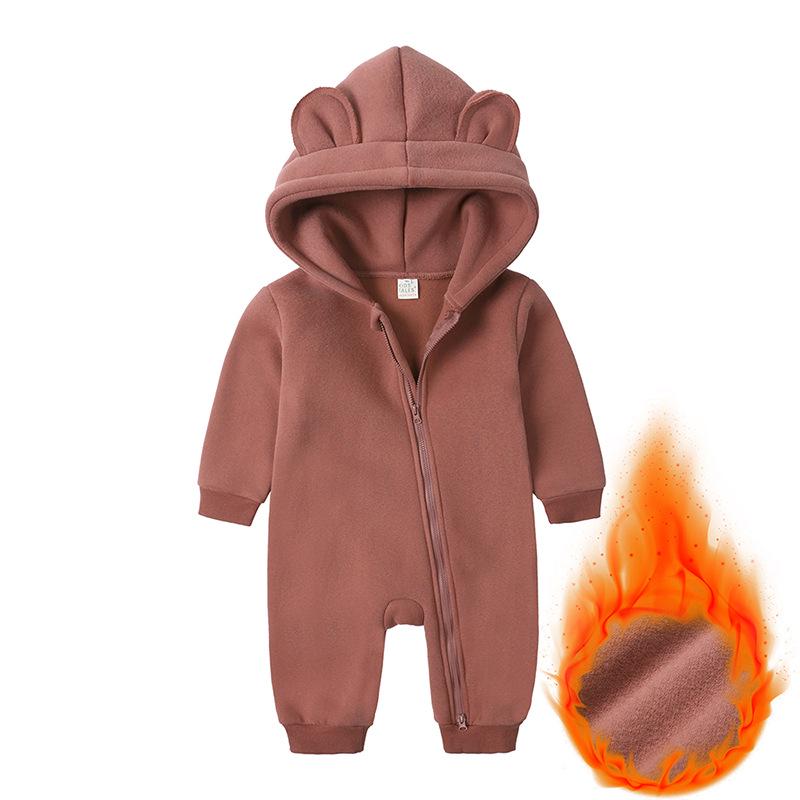 Macacão Infantil Europeu e Americano de Manga Comprida: Macacão Quente de Outono/Inverno para Bebê