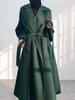 M Family Water Ripple High-End Women's Double-Sided Cashmere Coat